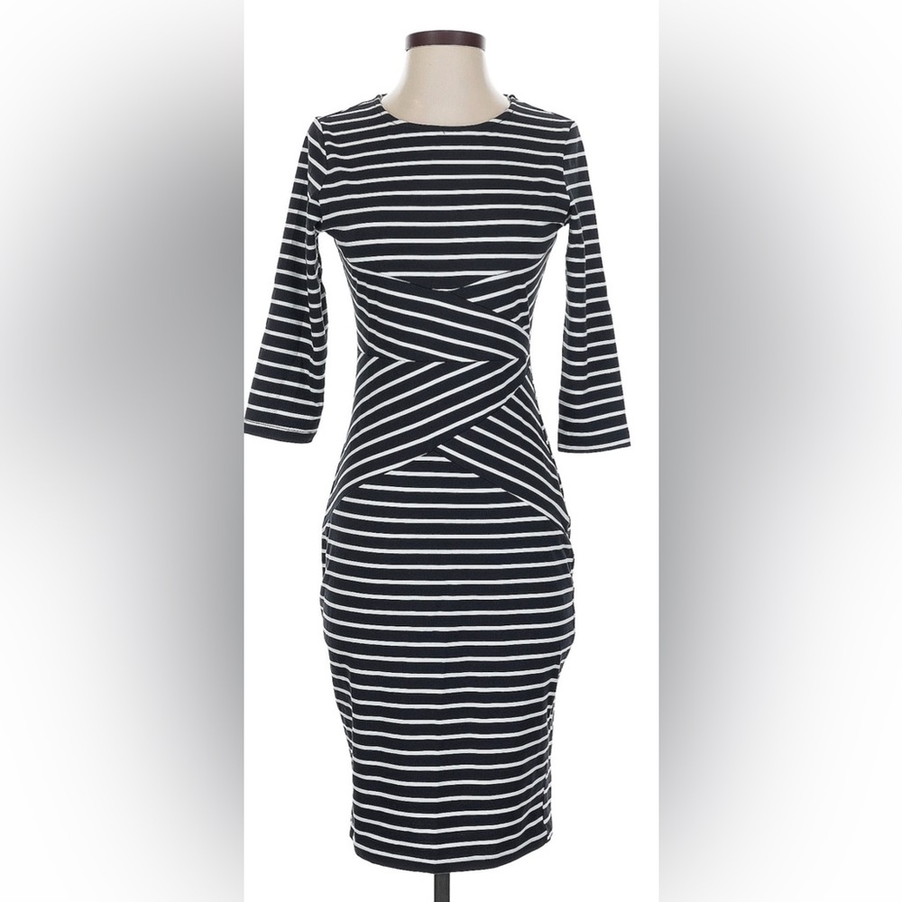 Striped Black and White Maxi Dress NWT
